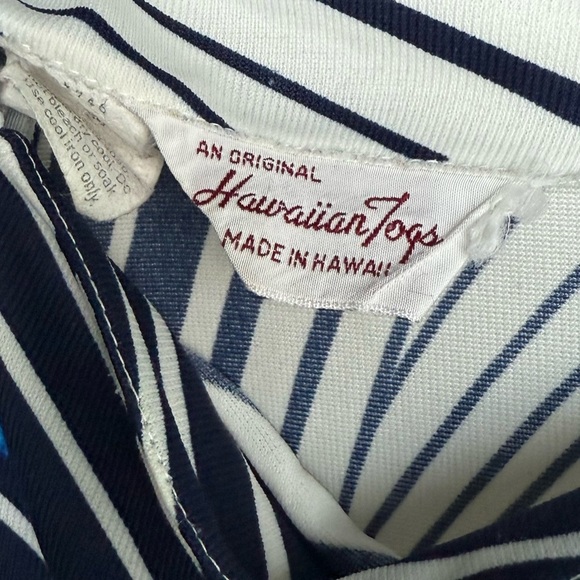 Vintage Hawaiian Togs Floral Maxi Dress Womens 16 Blue Cottagecore Y2K Vacation - Picture 6 of 6